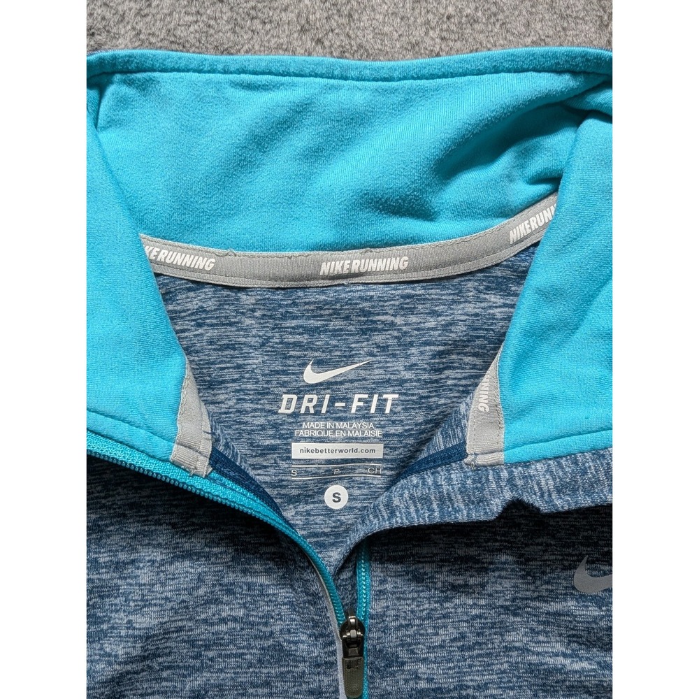 Nike Running Long Sleeve 1/4 Zip Shirt Women's Size Small Green - Picture 3 of 15